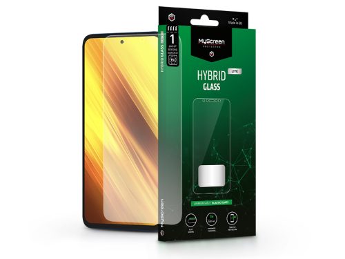 Xiaomi Poco X3/X3 Pro rugalmas üveg képernyővédő fólia - MyScreen Protector     Hybrid Glass Lite - átlátszó