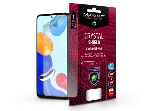 Xiaomi Redmi Note 11/Redmi Note 11S képernyővédő fólia - MyScreen Protector     Crystal Shield BacteriaFree - 1 db/csomag - átlátszó