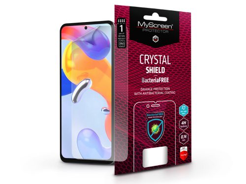 Xiaomi Redmi Note 11 Pro 5G képernyővédő fólia - MyScreen Protector Crystal     Shield BacteriaFree - 1 db/csomag - átlátszó