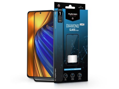 Xiaomi Poco F4 5G edzett üveg képernyővédő fólia - MyScreen Protector Diamond   Glass Lite Edge2.5D - fekete