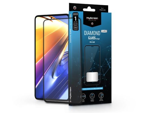 Xiaomi Poco F4 GT edzett üveg képernyővédő fólia - MyScreen Protector Diamond   Glass Lite Edge2.5D Full Glue - fekete