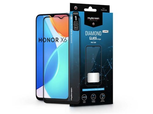 Honor X6 edzett üveg képernyővédő fólia - MyScreen Protector Diamond Glass Lite Edge2.5D Full Glue - fekete