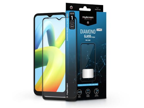 Xiaomi Redmi A1 edzett üveg képernyővédő fólia - MyScreen Protector Diamond     Glass Lite Edge2.5D Full Glue - fekete