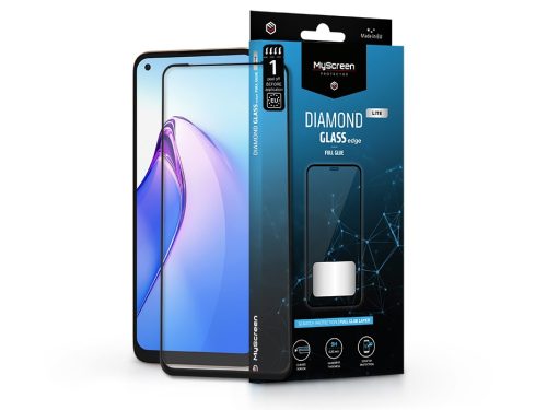 Oppo Reno8 5G rugalmas edzett üveg képernyővédő fólia - MyScreen Protector      Diamond Glass Lite Edge2.5D Full Glue - fekete