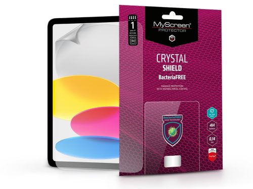 Apple iPad 10.9 (2022) képernyővédő fólia - 1 db/csomag - Crystal Shield        BacteriaFree - átlátszó