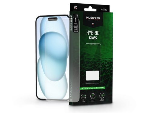 Apple iPhone 15 Plus/15 Pro Max rugalmas üveg képernyővédő fólia - MyScreen     Protector Hybrid Glass Green - átlátszó