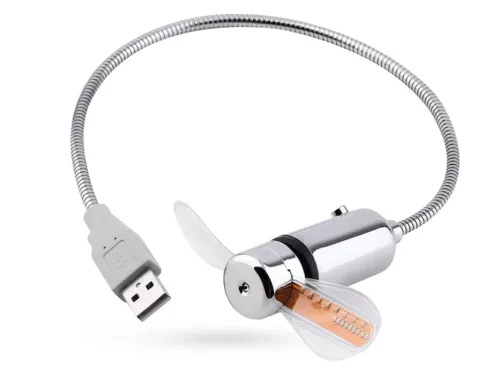 LED Sound USB ventilátor színes LED világítással