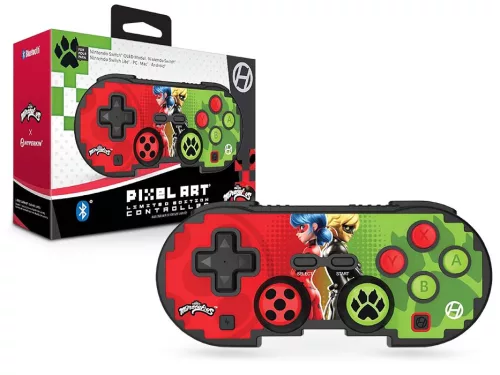 Hyperkin Pixel Art Miraculous Nintendo Switch/PC/Mac/Android "K.bogár és F.macska" BT kontroller