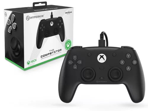 Hyperkin Competitor Xbox Series|One/Windows 11|10 fekete Xbox liszenszelt vezetékes kontroller