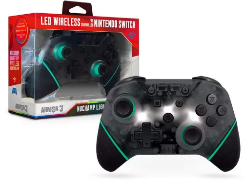 Armor3 NuChamp Nintendo Switch Fekete LED vezeték nélküli kontroller