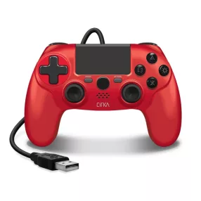Cirka NuForce PS4/PC/Mac piros vezetékes kontroller