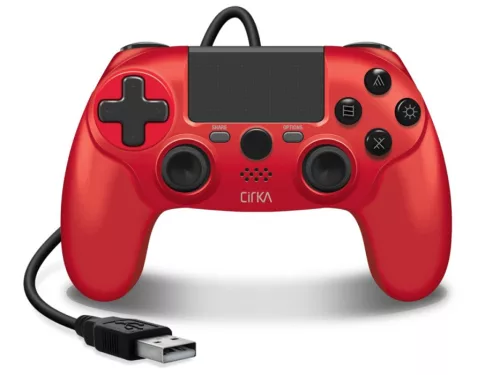 Cirka NuForce PS4/PC/Mac piros vezetékes kontroller