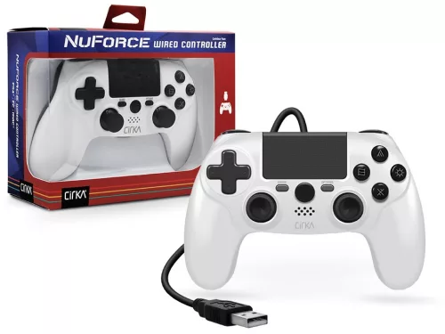 Cirka NuForce PS4/PC/Mac fehér vezetékes kontroller