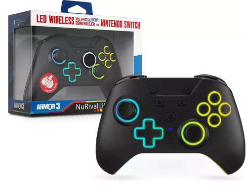 Armor3 NuRival Nintendo Switch Fekete vezeték nélküli Hall Effect Stick kontroller