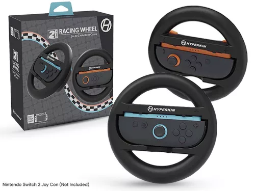 Hyperkin Nintendo Switch 2 Fekete kormány kiegészítő csomag Joy-Con kontrollerhez (2 db)