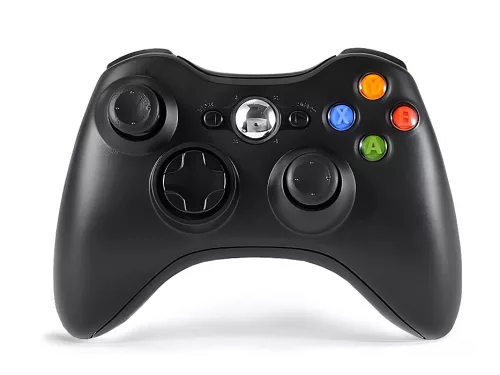 Vezeték nélküli Xbox 360/PC kompatibilis fekete kontroller (USB Adapterrel)