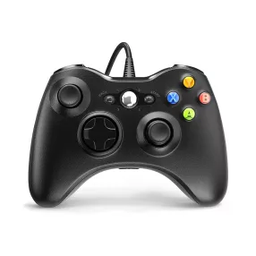 Vezetékes Xbox 360/PC kompatibilis fekete kontroller