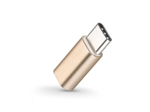 Micro USB - USB Type-C adapter - Type-C 3.0 - gold