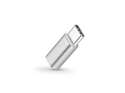 Micro USB - USB Type-C adapter - Type-C 3.0 - ezüst