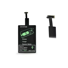   Micro USB Qi adapter vezeték nélküli töltő állomáshoz - Type-B - fekete