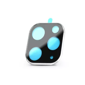   Hátsó kameravédő borító + lencsevédő edzett üveg - Apple iPhone 11 Pro Max - fekete/ezüst