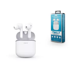  Remax Bluetooth sztereó TWS headset v5.0 + töltőtok - Remax TWS-7 Wireless      Headset - fehér