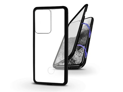 Samsung G988F Galaxy S20 Ultra mágneses, 2 részes hátlap előlapi üveggel - Magneto 360 - fekete