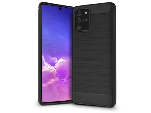 Samsung G770F Galaxy S10 Lite szilikon hátlap - Carbon - fekete