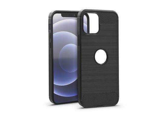 Apple iPhone 12/12 Pro szilikon hátlap - Carbon - fekete