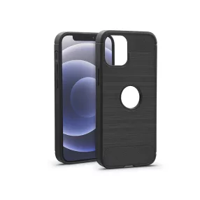 Haffner Carbon szilikon tok - Apple iPhone 12 Mini - fekete