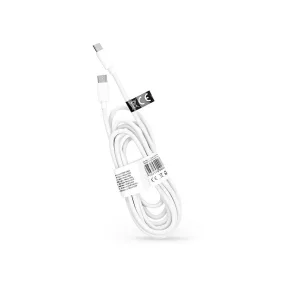   USB Type-C - Type-C adat- és töltőkábel 2 m-es vezetékkel - C293 PD 60W Cable for Type-C - 3A - fehér - ECO csomagolás