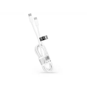   USB Type-C - Type-C adat- és töltőkábel 1 m-es vezetékkel - C293 PD 60W Cable for Type-C - 3A - fehér - ECO csomagolás