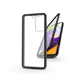   Samsung A525F Galaxy A52/A526B Galaxy A52 5G mágneses, 2 részes hátlap előlapi üveggel - Magneto 360 - fekete