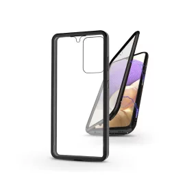   Samsung A325F Galaxy A32 LTE mágneses, 2 részes hátlap előlapi üveggel - Magneto 360 - fekete