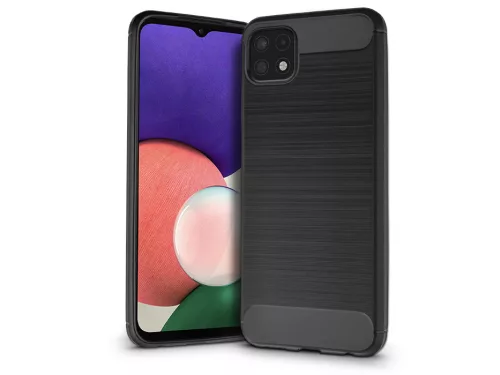 Samsung A226B Galaxy A22 5G szilikon hátlap - Carbon - fekete