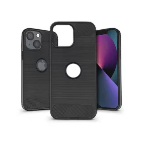 Haffner Carbon Logo szilikon tok - Apple iPhone 13 - fekete