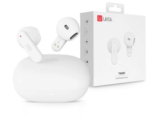 UiiSii Bluetooth sztereó headset v5.0 + töltőtok - UiiSii TWS81 True Wireless   Stereo Earphone - fehér