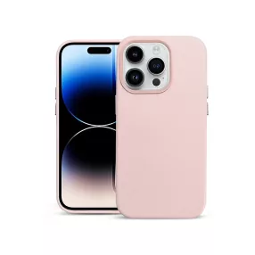   Apple iPhone 13 Pro hátlap - Leather Mag Cover - rózsaszín