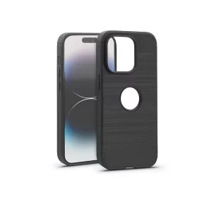   Haffner Carbon Logo szilikon tok - Apple iPhone 14 Pro - fekete