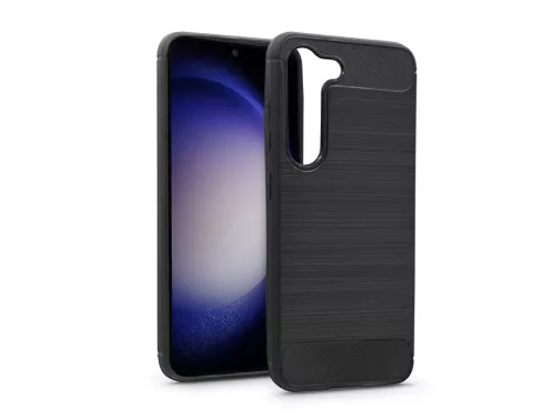 Haffner Carbon szilikon tok - Samsung SM-S911 Galaxy S23 - fekete