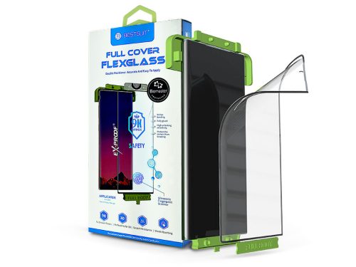 Xiaomi Mi 11/Mi 11 Pro/Mi 11 Ultra 5G rugalmas üveg képernyővédő fólia -        Bestsuit Flexglass 3D Full Cover Biomaster - fekete