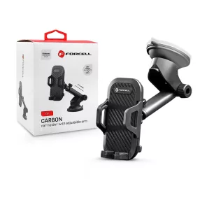   Forcell műszerfalra / szélvédőre helyezhető autós tartó - Forcell A151 Carbon   Car Holder 14 cm - fekete