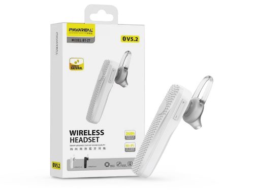 Pavareal Wireless Bluetooth headset v5.2 - Pavareal BT-27 - fehér