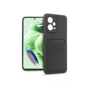   Haffner Card Case kártyatartós szilikon tok - Xiaomi Redmi Note 12 5G/Poco X5 5G - fekete