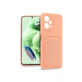   Haffner Card Case kártyatartós szilikon tok - Xiaomi Redmi Note 12 5G/Poco X5 5G - pink
