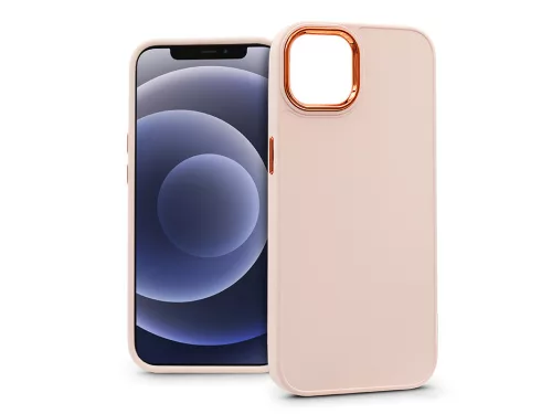 Haffner Frame szilikon tok - Apple iPhone 12/12 Pro - pink