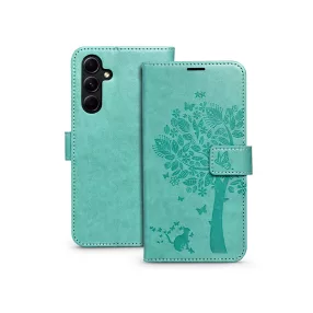   Haffner Mezzo Book Flip oldalra nyíló tok - Samsung SM-A546 Galaxy A54 5G - zöld fa