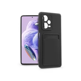   Haffner Card Case kártyatartós szilikon tok - Xiaomi Redmi Note 12 Pro+ 5G - fekete