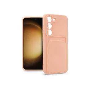   Samsung SM-S911 Galaxy S23 szilikon hátlap kártyatartóval - Card Case -         rózsaszín