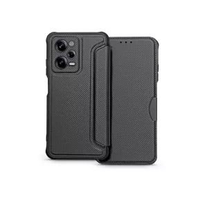   Xiaomi Redmi Note 12 Pro 5G/Poco X5 Pro 5G oldalra nyíló tok - Razor Book Flip -fekete